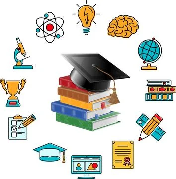 Education and Learning Banner Illustrazione stock