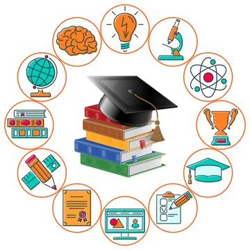 Education and Learning Banner Stock Illustration