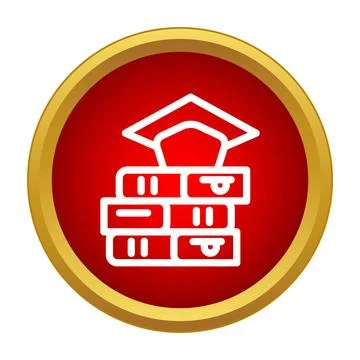 Education and learning concept with graduation cap Stock Illustration