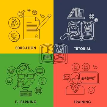 Education and learning concept Stockillustratie