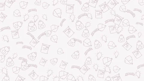 Education and learning concept seamless motion background with school items Stock Footage 335945501