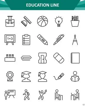 Education and learning Icon Stock Illustration