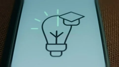 Education and learning icon, presentation Stock Footage 310052349