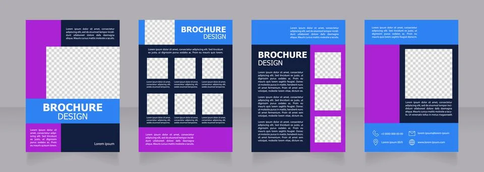Education and learning process blank brochure design Stock Illustration