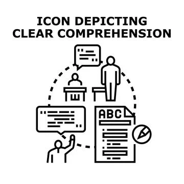 Education and learning process concept illustrating comprehension Stock Illustration