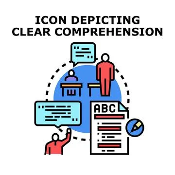 Education and learning process concept illustrating comprehension Stock Illustration