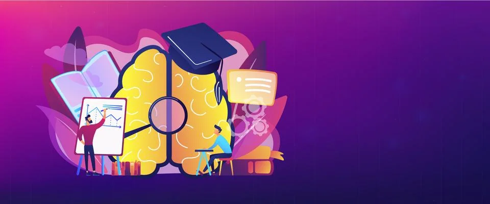 Education and learning style header banner. Stock Illustration