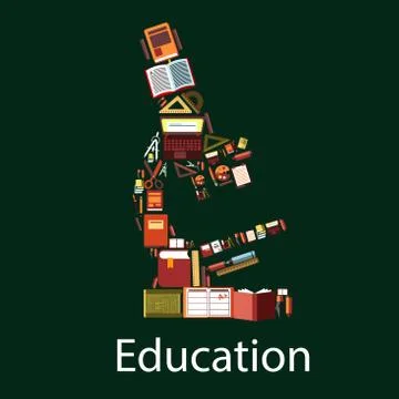 Education and science microscope symbol Stock Illustration