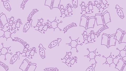 Education and Science Seamless Pattern Background for Learning. Stock Footage 321855910