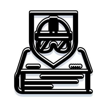 Education and security shield protecting knowledge concept Stock Illustration