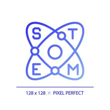 Education and STEM pixel perfect gradient linear vector icon Stock Illustration