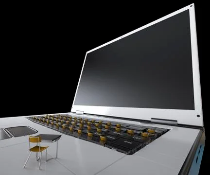 Education and technology concept with notebook Stock Illustration