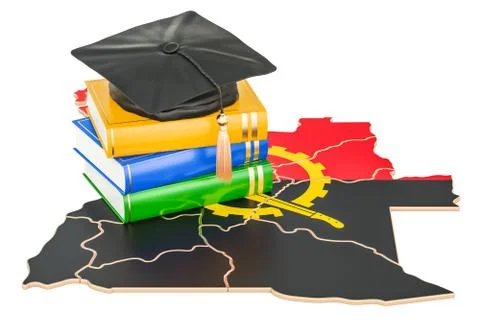 Education in Angola concept, 3D rendering Stock Illustration