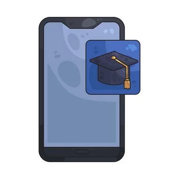 Education app illustration Stock Illustration