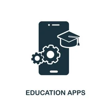 Education Apps creative icon. Simple element illustration. Education Apps Stock Illustration