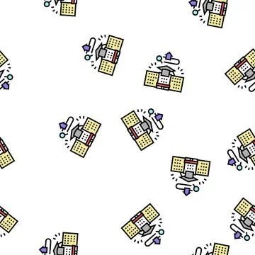 Education in area vector seamless pattern Stock Illustration