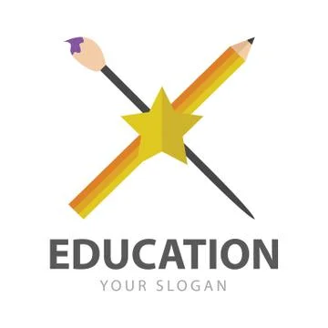 Education Art School Logo Vector Illustration Stock Illustration