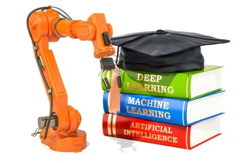 Education Artificial intelligence concept. 3D rendering Stock Illustration
