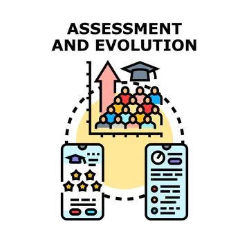 Education assessment and learning evolution vector concept Stock Illustration