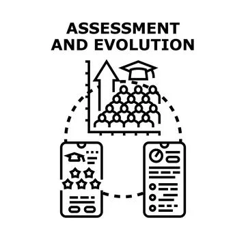 Education assessment and learning evolution vector concept Stock Illustration