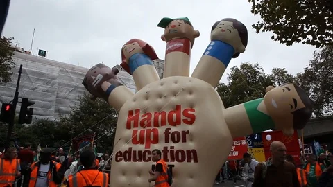 Education banner hand Video stock 105795427