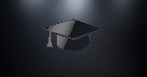 Education Black 3d Icon Stock Footage 69804390