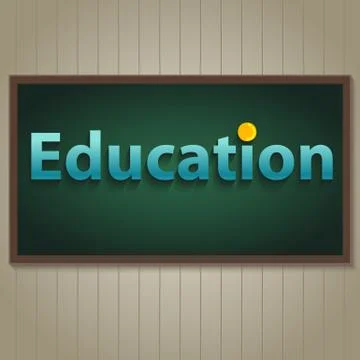 Education on blackboard Stock Illustration