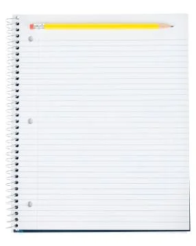 Education: Blank Notebook with Pencil Stock Photos