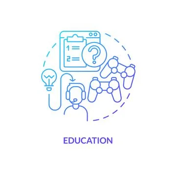Education blue gradient concept icon Stock Illustration