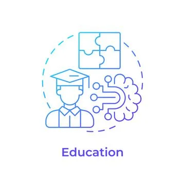 Education blue gradient concept icon Stock Illustration
