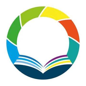 Education Book Circle Learning Logo Design Academic Vector Template Icon Stock Illustration