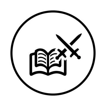 Education, book icon. Black vector illustration. Stock Illustration