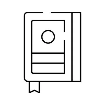 Education book icon with bookmark for learning Illustrazione stock