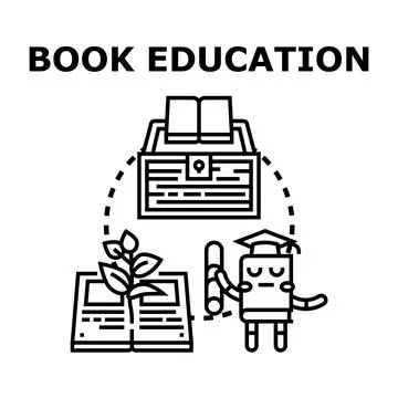Education book knowledge treasure learning concept Stock Illustration