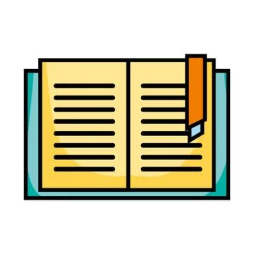 Education book object to learn and study Ilustración de archivo