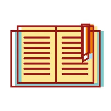 Education book object to learn and study Ilustración de archivo