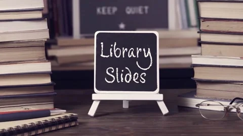 Education Books and Library Slides 스톡 After Effects
