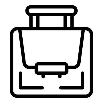 Education briefcase icon outline vector. Online training Stockillustratie