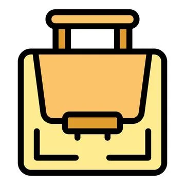 Education briefcase icon vector flat Illustrazione stock
