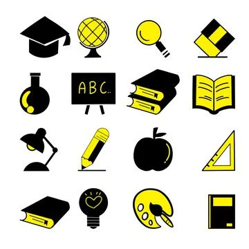 Education bundle set vector image Stock Illustration