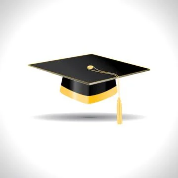 Education cap with golden elements Stock Illustration