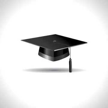 Education cap on white background. Stock Illustration