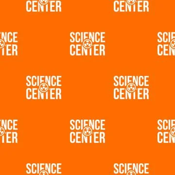 Education center pattern vector orange Stock Illustration