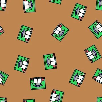 Education child fun vector seamless pattern Illustrazione stock