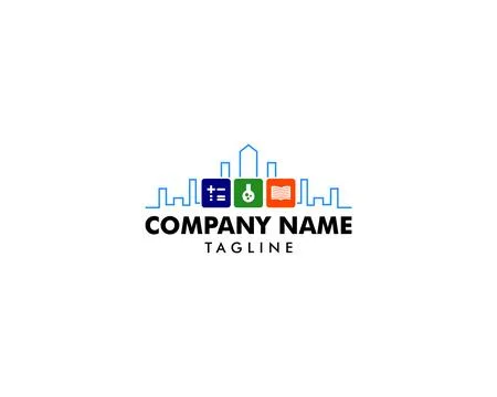 Education with City Logo Design Vector Template Stock Illustration