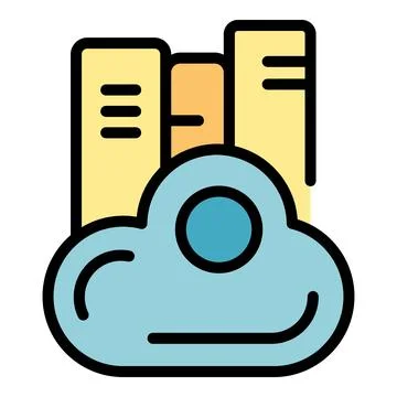 Education cloud icon vector flat Stock Illustration