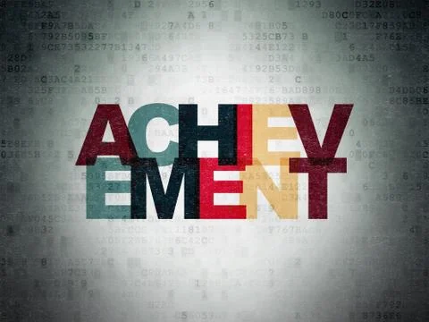 Education concept: Achievement on Digital Data Paper background Stock Illustration