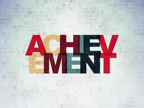 Education concept: Achievement on Digital Data Paper background 스톡 일러스트