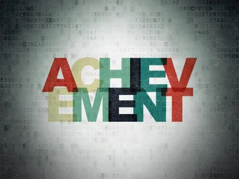 Education concept: Achievement on Digital Data Paper background 스톡 일러스트