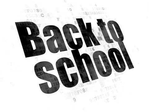 Education concept: Back to School on Digital background Stock Illustration